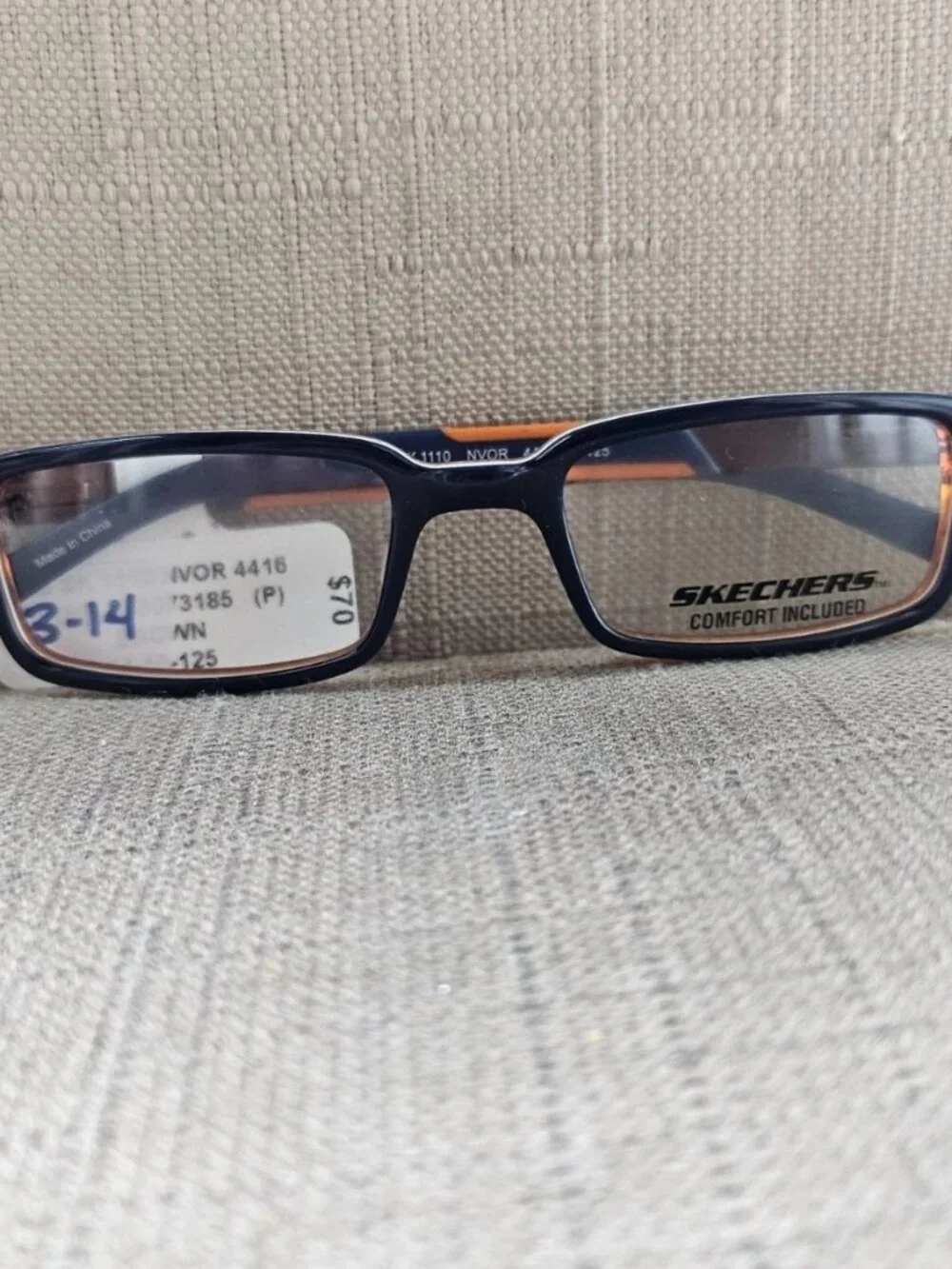 Sketchers Kid Youth Eyeglasses Frame Blue/Orange SK1110 NVOR Eyewear Glasses NWT
